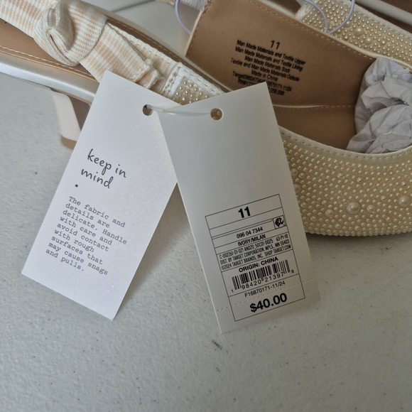 A New Day Shoes Womens Size 11 ivory‎ Milan Heel Slingback New in Box - Picture 8 of 9